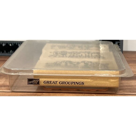 Stampin Up! GREAT GROUPINGS WOOD MOUNTED Rubber Stamp Set OF 3 SCARECROW SNOWMAN - Picture 5 of 5